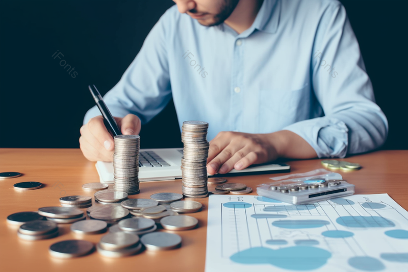 商业金融会计师正在计算收益工作报表,高清,摄影图,摄影图片,图片大全,摄影图免费下载